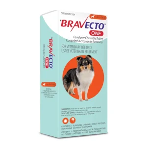 Merck Bravecto ONE Chewable Tablet 1 Chewable Tablets Orange 4.6 - 10 kg