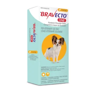 Merck Bravecto ONE Chewable Tablet 1 Chewable Tablets Yellow/Jaune 2 - 4.5 kg
