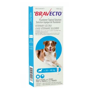 Merck Bravecto topical solution for dogs 1 Applicator Blue/Bleu 20.1 - 40 kg