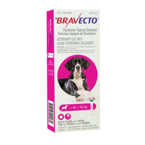 Merck Bravecto topical solution for dogs 1 Applicator Pink/Rose 40.1 - 56 kg