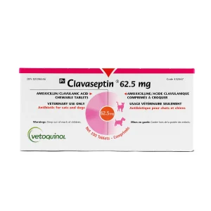 Vetoquinol Clavaseptin 100 Tab 62.5 mg