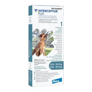 Elanco Interceptor Plus 16 x 1 Chewable Tablets Blue/Bleu 22.8-45.4 kg