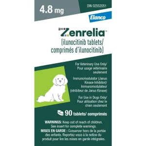 Elanco Zenrelia tablets for dogs 90 Tab Grey/Gris 4.8 mg