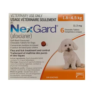 Boehringer Ingelheim NexGard Soft Chewable Tablets 6 Chewable Tablets Orange 1.8 - 4.5 kg