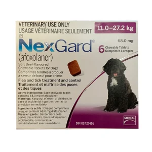 Boehringer Ingelheim NexGard Soft Chewable Tablets 6 Chewable Tablets Purple/Mauve 11 - 27.2 kg