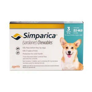 Zoetis Simparica 3 Tab Aqua 10.1 - 20 kg
