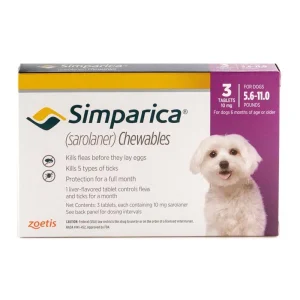 Zoetis Simparica 3 Tab Purple/Mauve 2.6 - 5 kg