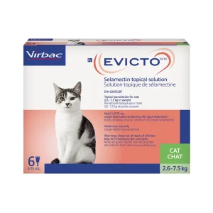 Virbac Evicto for Cat 6 x 0.75 ml Green/Vert 2.6 - 7.5 kg