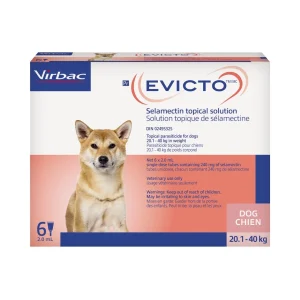 Virbac Evicto for Dog 6 x 2 ml Pink/Rose 20.1 - 40 kg