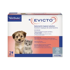 Virbac Evicto for Kittens and Puppies 2 x 0.25 ml Grey/Gris 0 - 2.5 kg