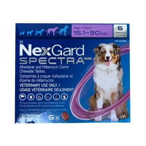 Boehringer Ingelheim NexGard Spectra Chewable Tablets 6 Chewable Tablets Purple/Mauve 15.1 - 30 kg