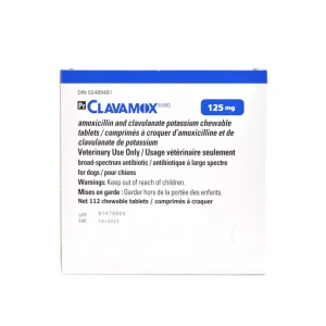 Zoetis Clavamox 112 Chewable Tablets 125 mg