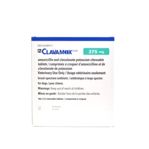 Zoetis Clavamox 112 Chewable Tablets 375 mg
