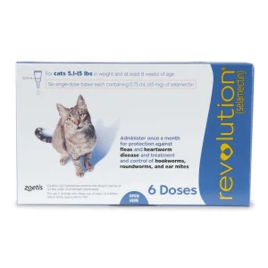 Zoetis Revolution for Cat 6 Tubes Blue/Bleu 2.6 - 7.5 kg