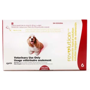 Zoetis Revolution for Dog 6 Tubes Red/Rouge 10.1 - 20 kg