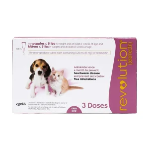 Zoetis Revolution for Puppies and Kittens 3 Tubes Pink/Rose < 2.5 kg